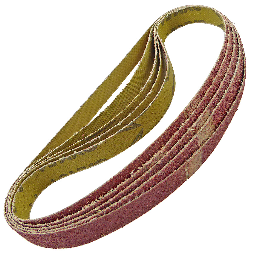 13mm x 457mm Sanding Belt Assorted Grit Pack of 5